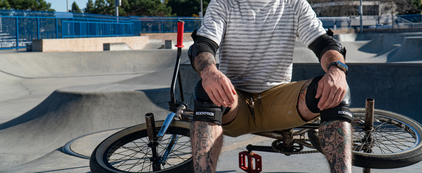 Man sitting on bike