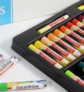 Liquidraw Oil Pastels Super Soft Water Soluble For Art, 36 Colors Watercolor Blending Oil Pastels...