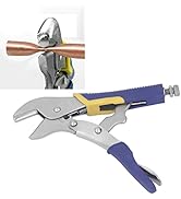 MEKOTRIN Hose Pinch Off Pliers Heavy Duty Sheet Metal Clamp Tool, Equipped with Straight Jaw Lock...
