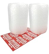 Bubble Cushioning Wrap Roll 8in x 36ft 2roll Total 72ft Bubble Cushion Packing Wrap for Moving & ...