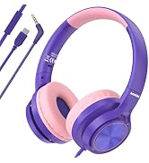 Kids Headphones with 3.5mm & USB C Headphones for Kids for School, Over-Ear for Boys Girls, Folda...