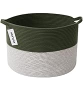 HZFTJOY Large Storage Basket for Organizing,65L Woven Blanket Baskets,Laundry Basket Organizer fo...