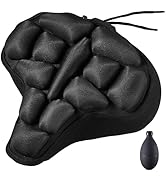 DAWAY F1 3D Inflatable Air Bike Seat Cushion Cover – Large, Wide Bike Saddle Cover, Shock-Absorbi...