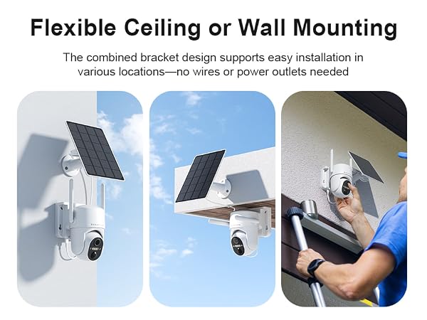 Flexible wireless camera installation