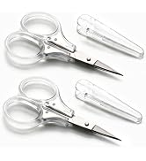 SCAIKTIG Small Craft Scissors, 3" Tiny Travel Scissors Tsa Compliant with Cover, Sharp Scissors a...