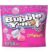 BUBBLE YUM Original Bubble Gum Bag, 10.58 oz | Original Flavor Bubble Gum Pieces, Individually Wr...