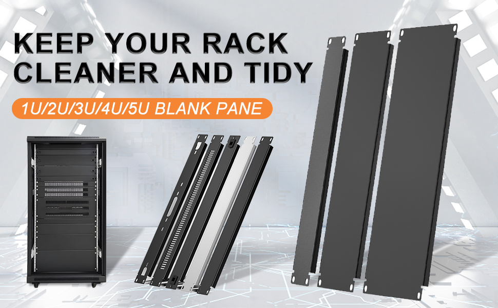 1U Blank Panel Rack Mount Spacer