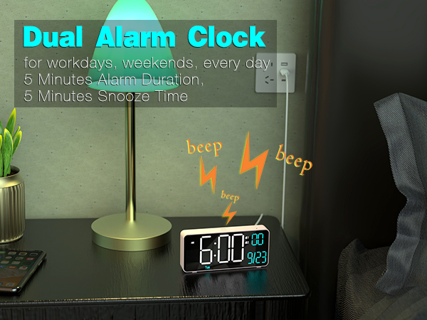 6.7in digital clock