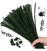 Hssugi Pipe Cleaners, 100PCS Moss Green Pipe Cleaners Craft Supplies, Pipe Cleaners Bulk Fuzzy St...