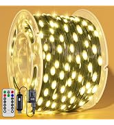 BrightChristmas Christmas Lights 1200 LED 394 FT, Waterproof Outdoor String Lights with Remote an...