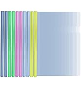 10 Pack Clear Report Covers A4 Size with Sliding Bars, 15mm Presentation File folders Binder, 130...