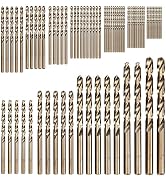 Hymnorq 74-Piece Cobalt Drill Bit Set, M35 Grade 5% Cobalt Steel, Dual Twist Flute, 1MM to 8MM Cu...
