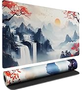 Large Gaming Mousepad, Waterproof Extra Large Mouse Pad with Stitched Edges, 31.5" x 15.7" Non-Sl...