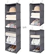 GRANNY SAYS 6-Shelf Hanging Organizer for Closet, Separable to 2 Pack 3-Shelf Hanging Shelves, Ha...