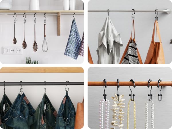 Matte Black Shower Hooks