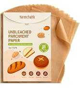 Yarmchahk 100pcs Unbleached Parchment Paper Sheets, 9x13In Precut Cooking Paper Liners for Baking...