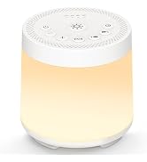 Rechargeable Nursery Night Light Sound White Noise Machine for Baby Kids Adults with Hushing Soun...