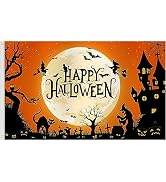 Arosche Halloween Flag 3x5 Ft Double Printed Happy Halloween Decorations Witches Cat Haunted Hous...