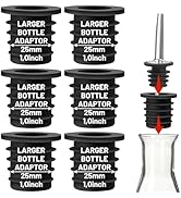 Liquor Pourer Adapters for Large Liquor Bottles and Olive Oil Bottles, Up to 1Inch/25mm Neck Bott...