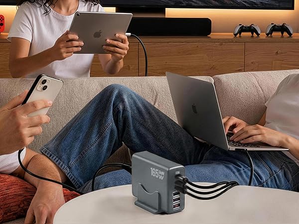 USB C Charger Station perfectly charges multiple devices for home