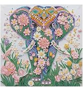 DIADAY Elephant Diamond Painting Kit, Special Shape Diamond Art 12x12 Inch | 5D Crystal Rhineston...