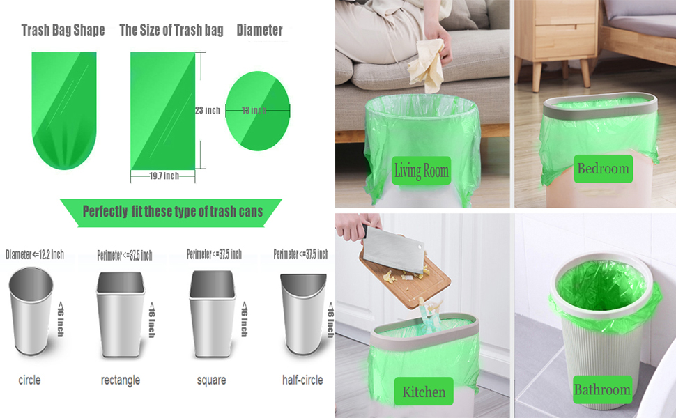 trash bag size