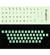 2PCS Pack Universal English Keyboard Stickers Glow in The Dark, Keyboard Letters Stickers for Com...