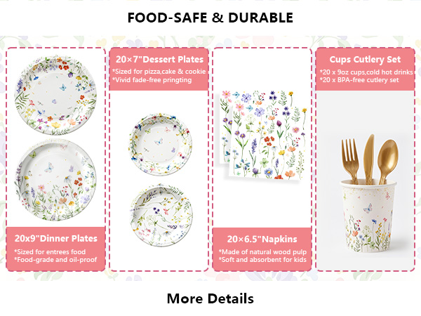 wildflower paper plate