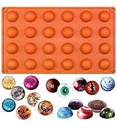 Funshowcase Mini Semi Sphere Half Round Silicone Mold Cookie Chocolate Teacake Fondant Candy Icin...
