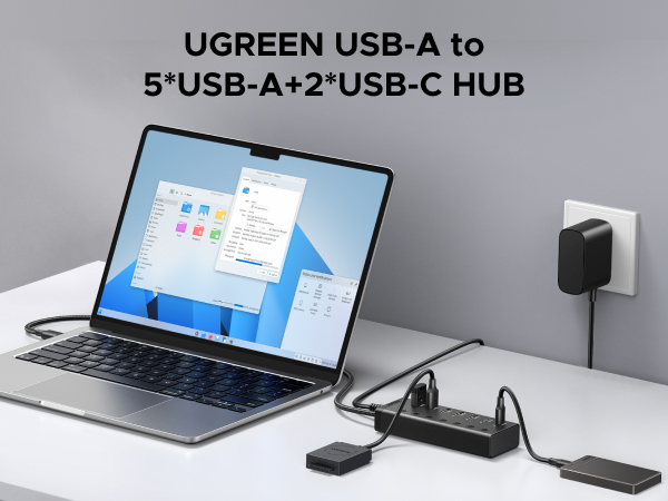 UGREEN 7-in-1 Powered USB 3.0 Hub