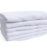 Towels N More 6 Pack 20x40 100% RS Cotton Loops Towels - Absorbent, Soft & Fluffy Bath Towels - S...