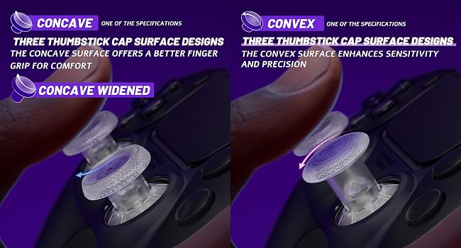 eXtremeRate ThumbsGear EDGE V3 Interchangeable Thumbsticks for PS5, PS4 Controller Analog Joysticks