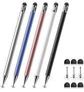 Stylus (5 Pcs), 2-in-1 Stylus Pen for Touch Screen, High Precision and Sensitivity, Suitable for ...