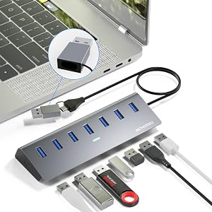 7 usb ports hub