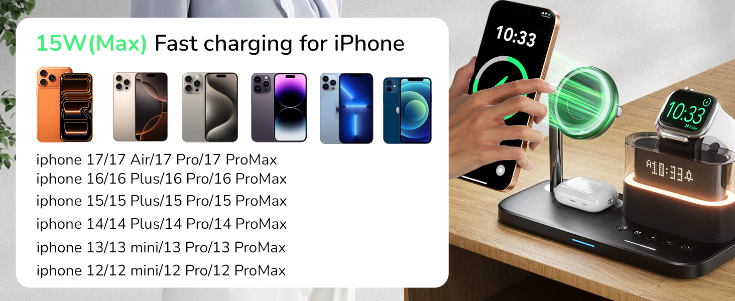 alarm clock wireless charging