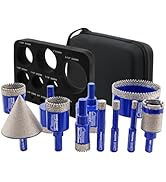 SHDIATOOL Diamond Drill Core Bits Kit Hole Saw Sets Diamond Drilling Mould Guide for Porcelain Ti...