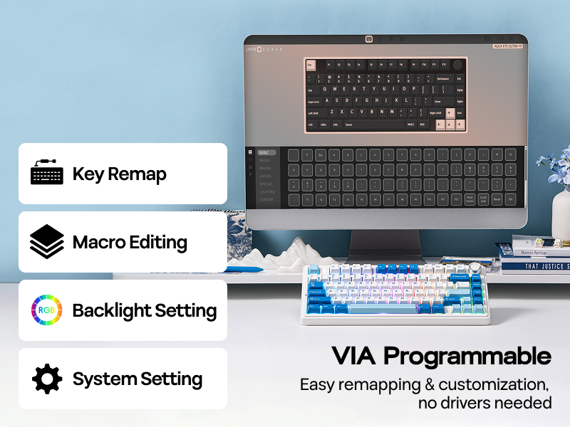 F75 wireless gaming keyboard