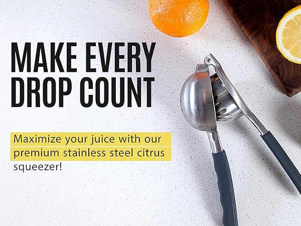 Large Lemon Squeezer Stainless Steel Press Manual Design Pro-Grade Lemon Lemon Juicer Squeezer