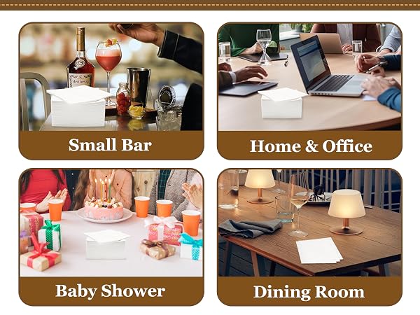 white napkins