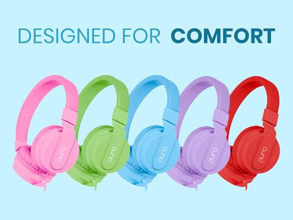 Comfortable headphones for children with 85dB sound limit, soft ear pads, and durable build