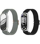 OUTPUTBT Elastic Watch Band with Metal Adapter Compatible with Xiaomi Smart Band 10/9/8 Replaceme...