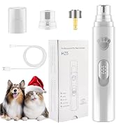VIWIK Dog Nail Grinder, 2-Speed Rechargeable Dog Nail Trimmers for Large Medium & Small Dogs, Upg...