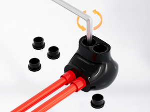 Insulated Multi Tap Connector 2 Port 4-14 AWG Aluminum to Copper Wire Connectors
