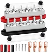 maierke 650A Bus Bar 12V Marine 3/8" Power Distribution Block Automotive Busbar Terminal Block,Ba...