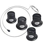 DOITOOL Headband Jewelers Loupe : 1 Set Magnifying Glasses Pocket Optics Loupes with Wire Stand M...