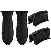 4 pcs Silicone Hot Handle Cover, Assist Pan Holder for Cast Iron Skillets and Traditional Pots - ...