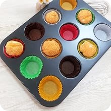 greaseproof cupcake liners in muffin pans