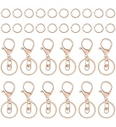 30Pcs Lobster Claw Clasps Keychain for Jewelry Making,Lobster Clasp Swivel Trigger Clips with Swi...