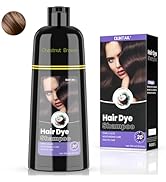 Chestnut Brown Hair Dye Shampoo for Woman & Man, Hair Color Shampoo 3 in 1, Semi-Permanent Gray H...