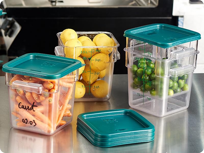 curta 4 pack food storage commercial containers with lids